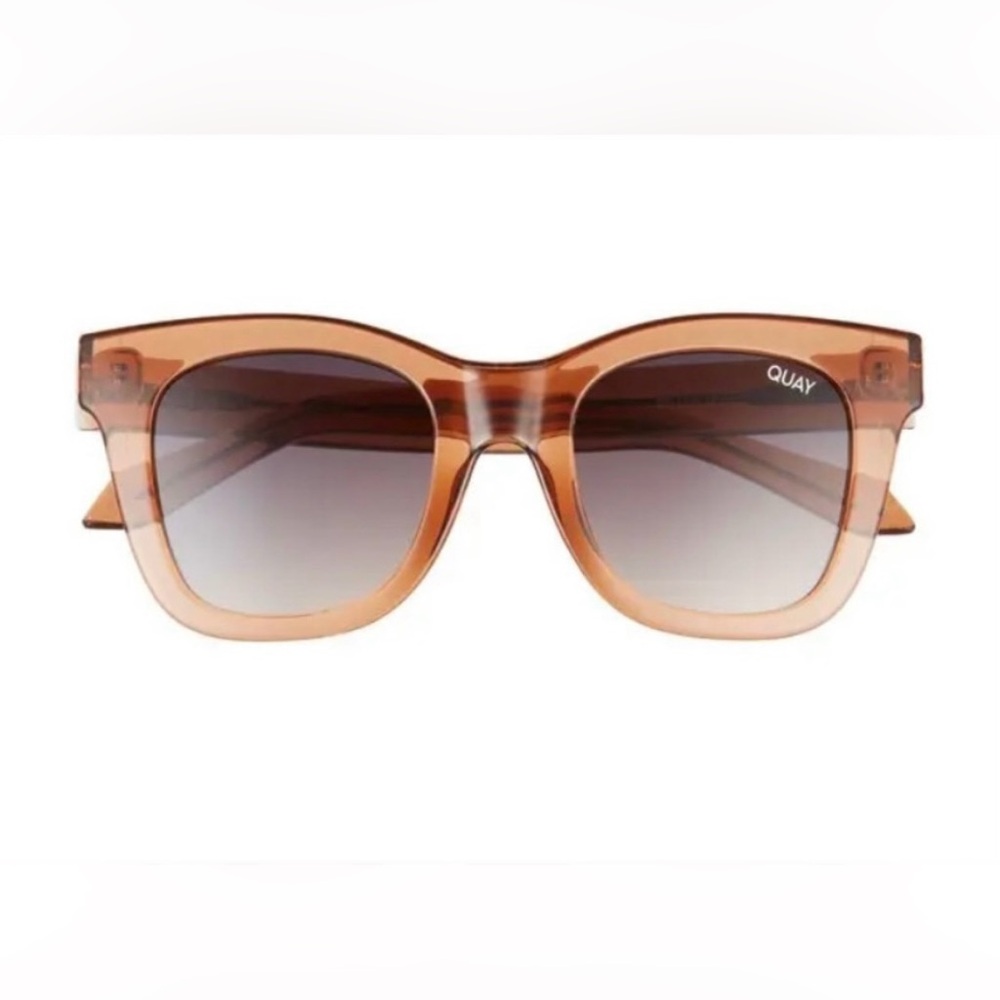 Quay After Hours, New, Rare, Crystal Caramel with Smoke Taupe Lenses